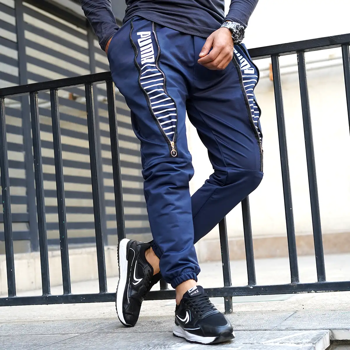 شلوار اسلش مردانه پوما سرمه ای مدل Puman