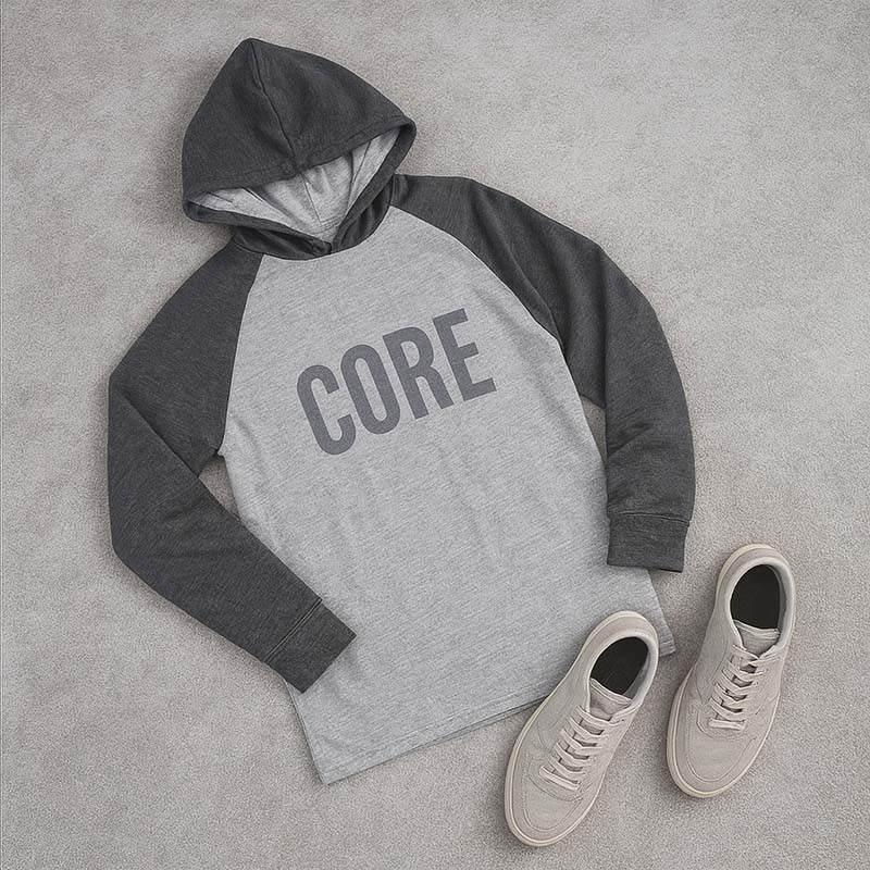 هودی مردانه طوسی مدل Z110