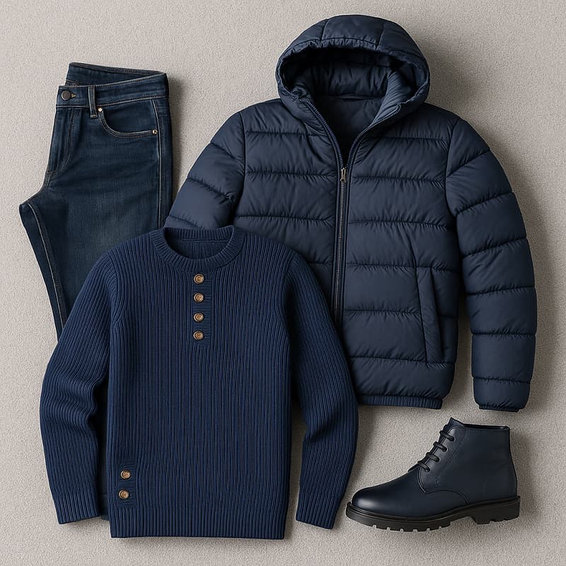 بافت مردانه سرمه ای مدل دکمه ای