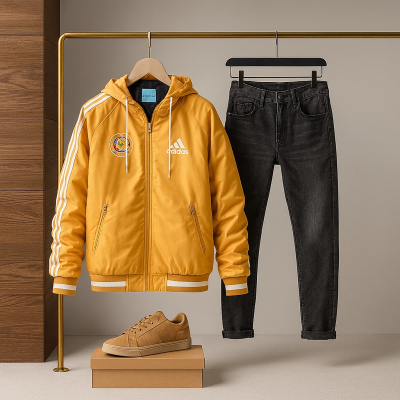 کاپشن مردانه زرد آدیداس مدل Kameron