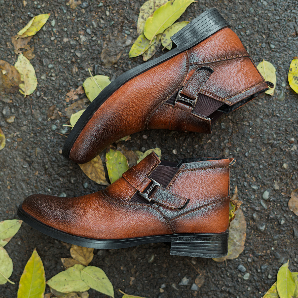 نیم بوت چرم مردانه مدل behyad