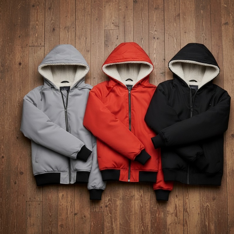 کاپشن ضدآب داخل خزتدی-قرمز